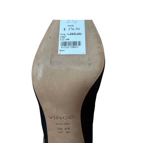 Vince Lora Ankle Booties suede back zipper black size 8.5 - Picture 11 of 12